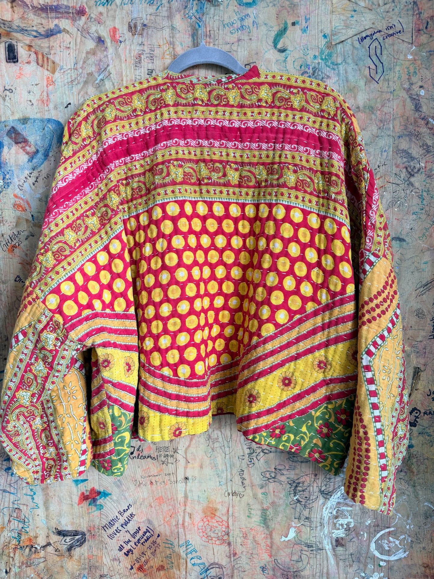Multi-Color Kantha Quilt Jacket