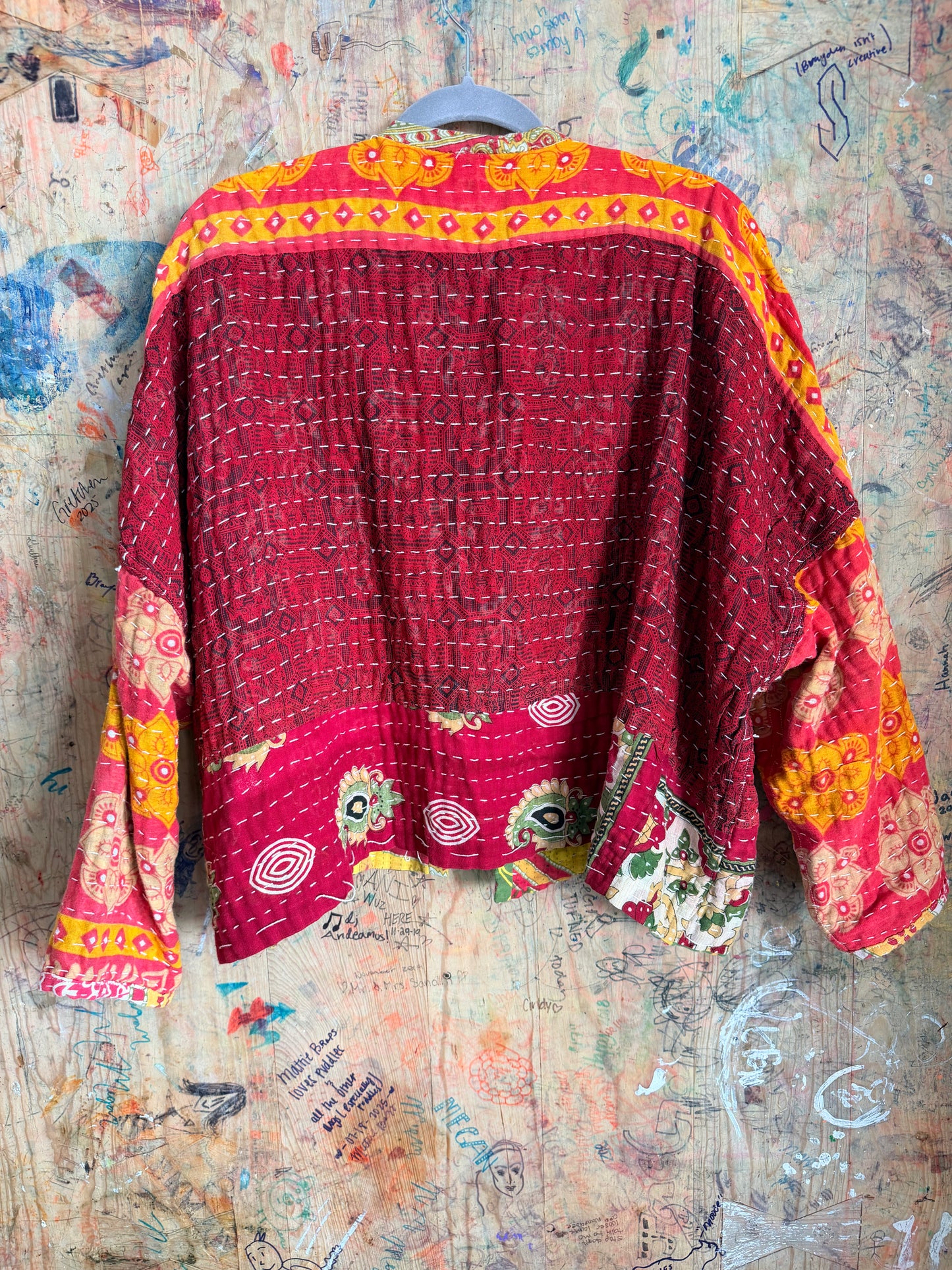 Multi-Color Kantha Quilt Jacket